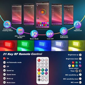 משאית רב-צבע תחתון תאורה משאית הוביל רוק אור רוק Rgb אור יישום רצועת שליטה - Product Image 6