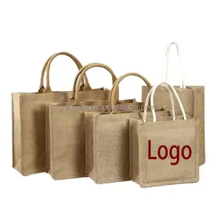 Sac fourre-tout en toile écologique en coton personnalisé avec logo Emballage en coton cadeau Promotion sac à provisions réutilisable sacs en jute