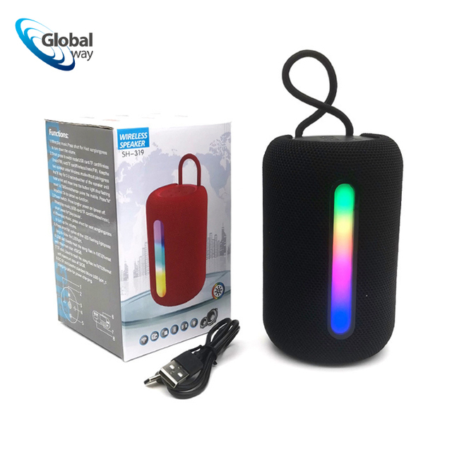 Wireless Bluetooth Speaker - Portable 8.6x8.6x9cm Mini Boom Box with LED Lights, Ideal Promotional Gift for Home & Outdoor