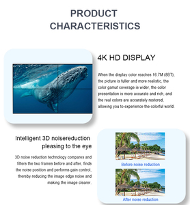 Qtenboard bức tường video LCD 55 65 inch đa màn hình video tấm đơn vị nối màn hình cho quảng cáo - Product Image 6