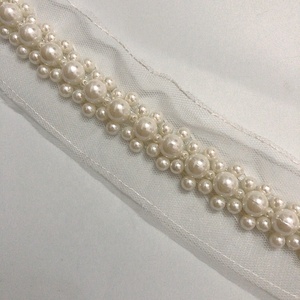 Verschiedene Designs von Perlens tickerei <span class=keywords><strong>Net</strong></span> Lace Trim Border Embellis hment LT2465B - Product Image 3