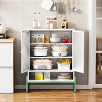 Armoire de bar à café moderne étagère réglable buffet en métal rangement pour cuisine salon, couloir d'entrée