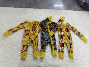 Combinaison en bambou à manches longues et fermeture éclair pour bébé nouveau-né, design printemps, <span class=keywords><strong>jolie</strong></span> et douce - Product Image 4
