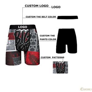 Bas quantité minimale de commande En Gros Motif Personnalisé Impression Numérique Requin Camouflage Longue Jambe Respirant Polyester Ropa Intérieur Para Hombre Hommes <span class=keywords><strong>Boxer</strong></span> - Product Image 3