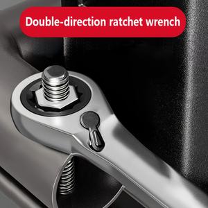 Jeu de clés à cliquet bidirectionnelles de 7 pièces, non électriques, adaptées à la réparation automobile, à la réparation mécanique, à la réparation domestique, etc. - Product Image 5