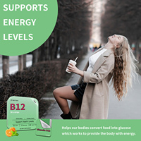 Bande orale dissolvante la plus vendue Supplément de vitamine B12 Soutien Énergie Film de bonbons Méthylcobalamine Vitamine B12 Bande orale