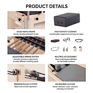 Máquina de Entrenamiento Multifuncional 3 en 1 de Madera de Roble Comercial para Yoga, Reformer Cadillac 3 en 1 - Product Image 1