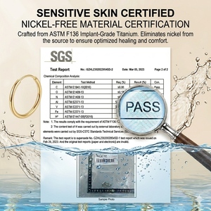 JiaXin Anelli per il Naso a Doppio Cerchio con Cerniera in Titanio ASTM F136, Anelli per Trago, <span class=keywords><strong>Helix</strong></span>, Daith, Septum, Conch, Rook, Labbro - Product Image 5