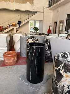 Lavabos et vasques sur pied en marbre noir Marquina poli, lavabo <span class=keywords><strong>de</strong></span> salle <span class=keywords><strong>de</strong></span> bain moderne autoportant - Product Image 2