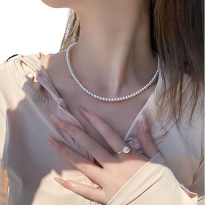 Auténtico Collar de Perlas de Agua Dulce Naturales de 4-5 mm, Color Aurora, Casi Impecable, con Certificado y Caja - Product Image 5