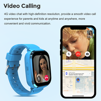 Montre connectée pour enfants US Version LT50, réseau 4G, GPS, WIFI, localisation LBS, appel vidéo, chat vocal, clôture géographique, étanche IP67, grand écran