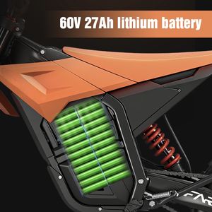 دراجة كهربائية ترابية احترافية بقوة 3500 واط بدون فرش بسعر المصنع، موديل جديد بسعة بطارية كبيرة 60 فولت - Product Image 6