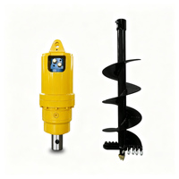 Mini-excavatrice RB, moteur de tarière hydraulique, boîte de vitesses, outil de forage à vis à faible bruit, alimenté à l'essence/diesel, pour le terrassement de jardin