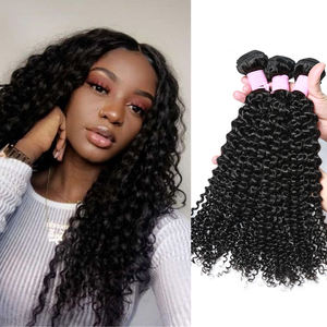 Jerry Curl Unprocessed Wholesale Raw Virgin Natural Black Color <b>Cheap</b> 100 Remy Human Hair <b>Extension</b> Jerry Curly Brazilian Hair - Product Image 1