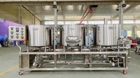 Système de brassage de bière artisanale de 250 L avec brasserie à trois cuves en SUS304 et réservoirs à chauffage électrique pour microbrasseries