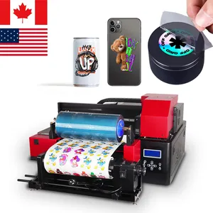 Refinecolor Roll To Roll UVDTF Cup Wraps DTF Printer UV Flatbed Printer Printing Machine For Small Business