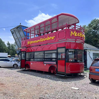 Food Truck Bus à Deux Étages en Aluminium Personnalisé, Préfabriqué, Modulaire et Mobile, pour Café et Restaurant, avec Système d'Alimentation Intégré et Laitier