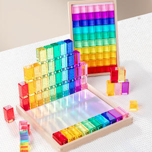 Kindergarten Creative Assembly Light Shadow Building Blocks Open-ended Toys Children's Sensory Translucent 40-Piece Animals - Product Image 2