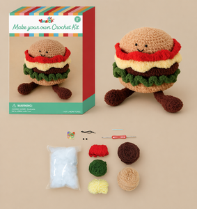 Kit de Ganchillo de Lana Coral Personalizado al por Mayor para <span class=keywords><strong>Principiantes</strong></span>, Kit Hamburger, Kit de Materiales de Ganchillo DIY para <span class=keywords><strong>Principiantes</strong></span> - Product Image 1