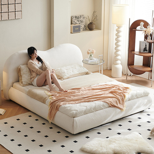 Set <span class=keywords><strong>Letto</strong></span> a Forma di <span class=keywords><strong>Cuore</strong></span> Bianco Crema, Arredamento Camera da <span class=keywords><strong>Letto</strong></span>, Ultimo Modello di <span class=keywords><strong>Letto</strong></span> King Size con Contenitore, Moderno <span class=keywords><strong>Letto</strong></span> Imbottito Effetto Nuvola in Vendita - Product Image 4