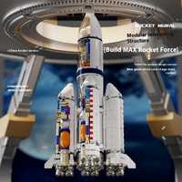 Série Aérospatiale Space Odyssey, Peintures Murales de Fusées, Modèle de Blocs MOC, Peintures 3D sur Blocs de Construction, Décoration, Ensemble de Jouets Blocs pour Enfants 23020