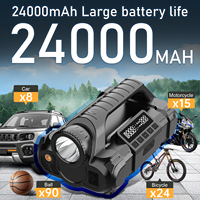 Démarreur de voiture 4-en-1 IBD avec batterie au lithium, pompe à air et kit d'urgence 16000-28000mAh, courant de crête 4000A pour camion et moto