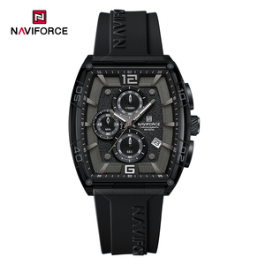 Orologio da <span class=keywords><strong>Uomo</strong></span> NAVIFORCE 6101 Nero, Resistente all'Acqua 5 Bar, Cronografo al Quarzo, Produzione Privata in Cina - Product Image 1