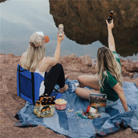 Coussin de siège de stade portable pliable et léger avec dossier et sangles réglables pour le camping et la randonnée en extérieur