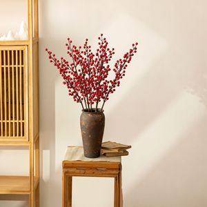 CallaFloral Ramas Individuales de Bayas de Ajenjo Artificiales Rojas de Plástico, Fruta de la Fortuna, Decoración para el Hogar, Planta Decorativa de Interior - Product Image 1