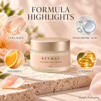 Crème visage coréenne à la vitamine C, collagène, acide hyaluronique, vitamine E, hydratante, nourrissante, OEM ODM, marque privée, soins de la peau