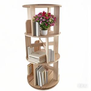 Enfants coin étagère <span class=keywords><strong>livre</strong></span> organisateur de stockage 360 bibliothèque <span class=keywords><strong>tour</strong></span> bambou <span class=keywords><strong>livre</strong></span> étagère bois rotatif étagère - Product Image 6