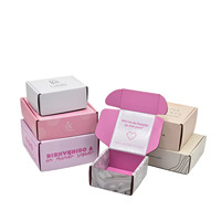 Ensemble de boîtes d'expédition en carton ondulé personnalisées avec doublure en papier de soie, boîte en carton ondulé E-Flute, boîte en carton OEM