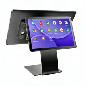 Sistema POS de Escritorio de Doble Pantalla de 15.6 Pulgadas, Caja Registradora de Alta Velocidad para Pedidos <span class=keywords><strong>en</strong></span> Tiendas de Abarrotes, 4+64 GB, Sistema POS <span class=keywords><strong>Comercial</strong></span> para Restaurantes - Product Image 1