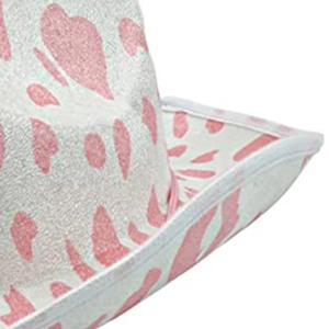 หมวกมงกุฏผู้หญิงสไตล์ตะวันตกชุดหมวกคาวบอยเทียร่าสีชมพูชุดหมวกปาร์ตี้วันหยุดพร้อมแก้วรูปหัวใจ - Product Image 4