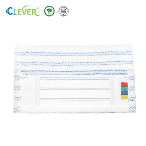 Garantierte Qualität Angemessener <span class=keywords><strong>Preis</strong></span> Bodenreinigung Blau-Weißer Mikrofaser Flachmoppkopf - Product Image 1