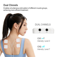 Appareil de stimulation musculaire TENS numérique 5 en 1 à double canal pour soulager la sciatique, les douleurs au cou, aux épaules et au dos