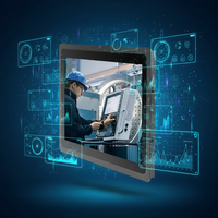 Tablette industrielle à écran tactile capacitif de 14,1 pouces, écran intégré, machine tout-en-un pour les entreprises