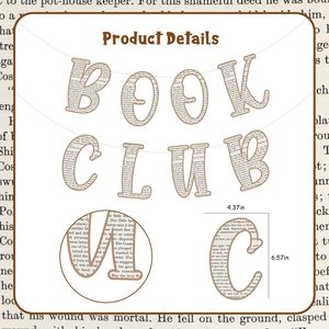 Bannière en papier vintage <span class=keywords><strong>sur</strong></span> le thème de <span class=keywords><strong>la</strong></span> lecture pour club de lecture, décorations de fête <span class=keywords><strong>sur</strong></span> le thème de <span class=keywords><strong>la</strong></span> lecture, fournitures de fête pour salle de classe - Product Image 3