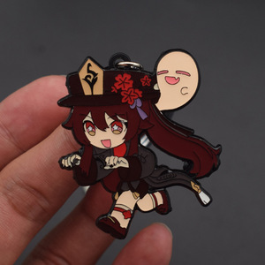 High Quality 2 Designs Cute Metal Pendant <b>Keychain</b> Necklace <b>Anime</b> Style Accessory for Collectible Gift - Product Image 3