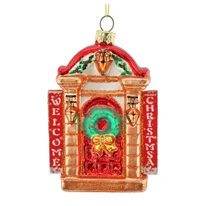 Wholesale Unique Modern Cool Christmas Red House Pendant For Merry Christmas Decoration