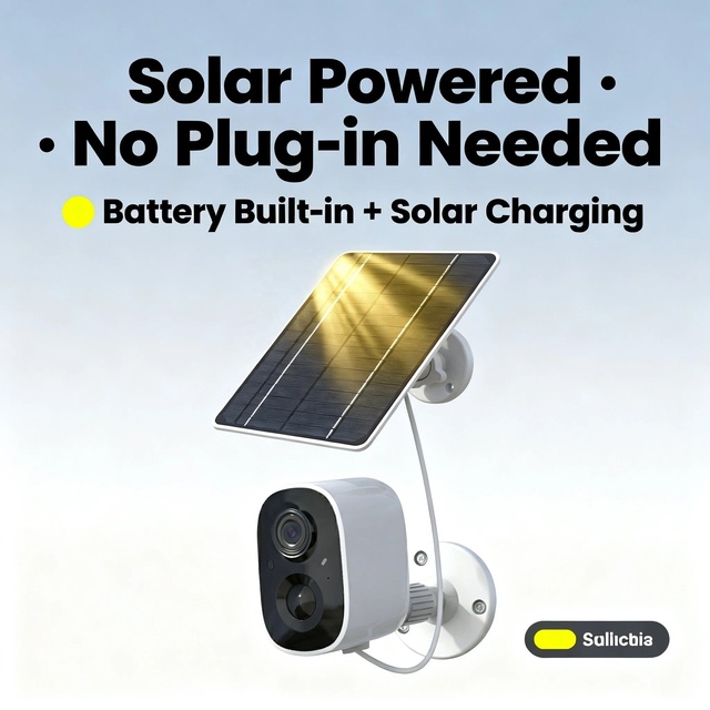 AI 4mp Outdoor Wifi Network Camera Motion Detection Rechargeable Battery Solar Panel Tuya App NVR Cloud Data Storage Options