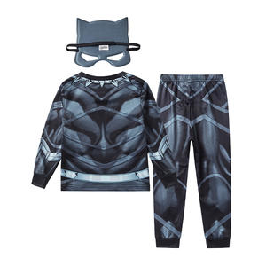 En stock, <span class=keywords><strong>costume</strong></span> de Noël pour tout-petit, panthère noire, ensemble avec pantalon, manches longues et masque pour les rassemblements de super-héros - Product Image 5