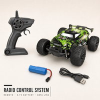 Mobil RC Off Road 2.4GHz 1:18 ABS PVC Baterai Isi Ulang 3.7V 500mAh Pengisian 2.5 Jam Waktu Pakai 25-30 Menit Jangkauan 35-40M Kendaraan Mainan