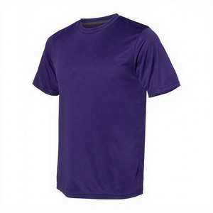 Camiseta de Manga Corta para Hombre, Cuello Redondo, Color Azul, Corte Regular, Secado Rápido, Color Sólido, Informal, Tejido de Punto, Poliéster, Rendimiento - Product Image 4