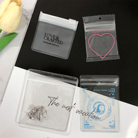 Vente en gros Sac à bijoux en PVC avec fermeture éclair en plastique transparent Logo imprimé personnalisé pour boucles d'oreilles montres et colliers