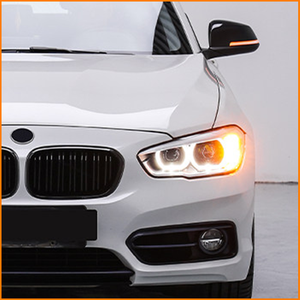 Phare de projecteur Bi-LED pour BMW Série 1 F20 F21 2015-2018, anneaux <span class=keywords><strong>halo</strong></span> Angel Eye Golden Eye, phare amélioré à double lentille - Product Image 6