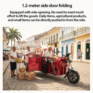 Triciclo Eléctrico Mini Barato de China, Triciclo de Carga para Transporte de Pasajeros, Triciclo de Carrocería Abierta, Motocicleta de 3 Ruedas para Adultos - Product Image 4