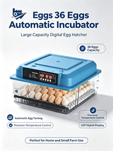 Incubateur d'œufs numérique automatique intelligent à retournement automatique pour 36 œufs de poulet, canard, oie et oiseaux - Product Image 1