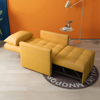 Sillón Reclinable Individual de Lujo Ligero para Oficina, Ocio, Hotel, Dormitorio, Sofá con Brazos, Sofá Cama Plegable para Hospital, Ahorra Espacio
