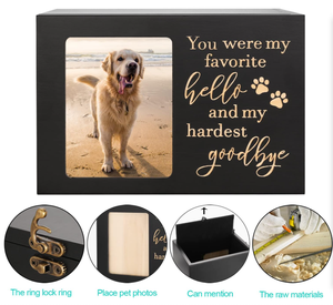Köpek veya kedi külleri için <span class=keywords><strong>Pet</strong></span> anıt Urns, fotoğraf çerçevesi ile büyük ahşap cenaze kremasyon çömleği, hatıra hafıza kutusu - Product Image 4